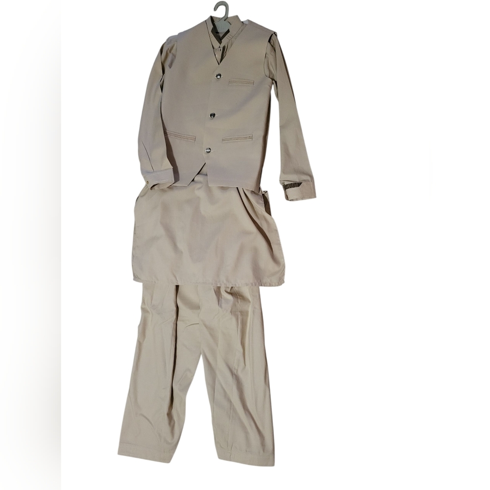Beige Pakastini Shalwar Kameez